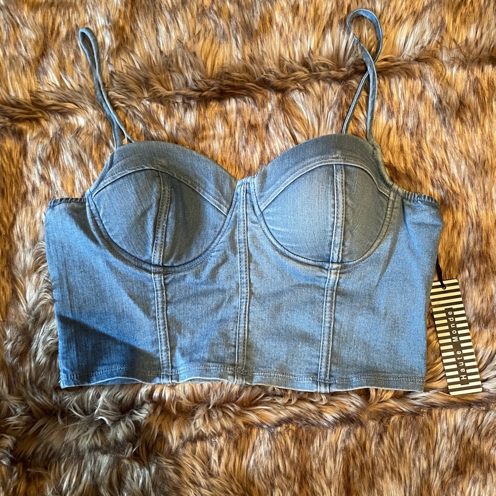 Haute Monde Jean Cropped Tank